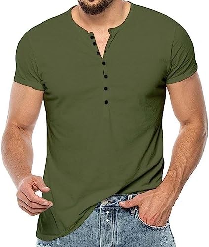 Cotton T Shirts for Men Color Cotton V Neck Pocket