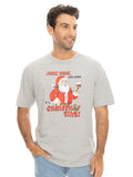 Mens Christmas More Wine T-shirt Grey