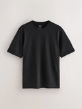 Mens Next Black Regular Fit Essential Cotton T-Shirt