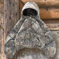 Oversized baggy reversible zip up hoodie jumper