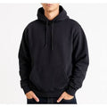 Cotton Blend Mens Hoodie Fleece Lined Jumper Pullover Sweatshirt in Black