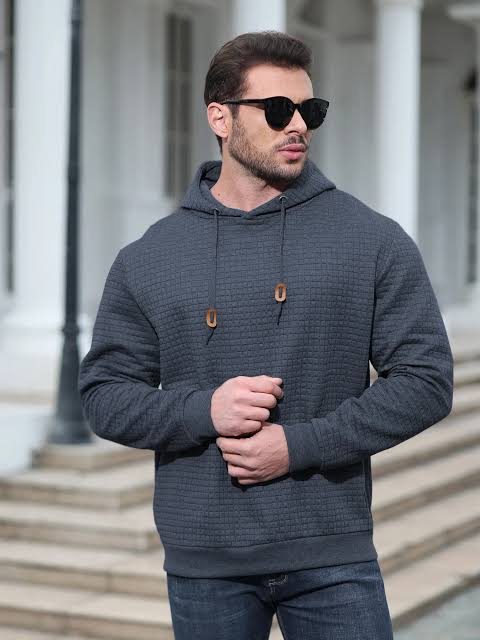 Mens Casual Pullover Hoodie Acetate Animal Print