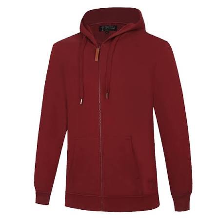 Men's Classic Zip Through Fleece Hoodie